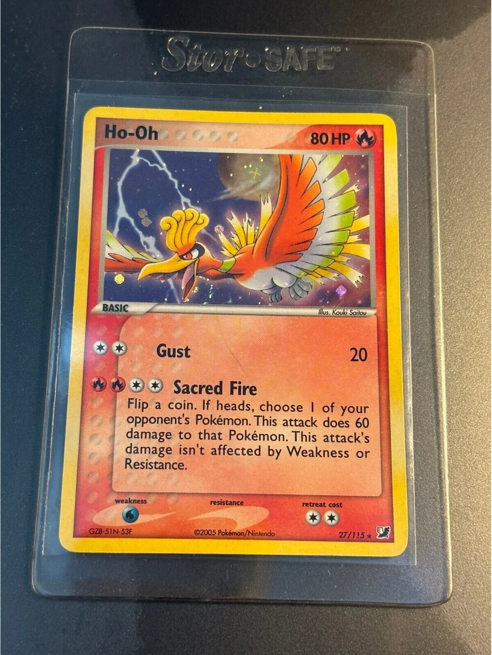 Ho-Oh 27/115 EX Unseen Forces Holo Rare 2005 Pokemon Attack Swirl